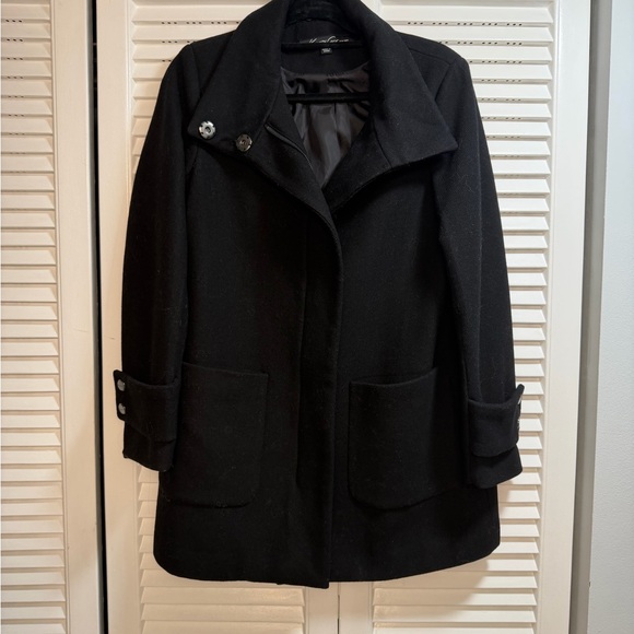 Kenneth Cole Black Pea Coat for Women. NWOT - Picture 1 of 3